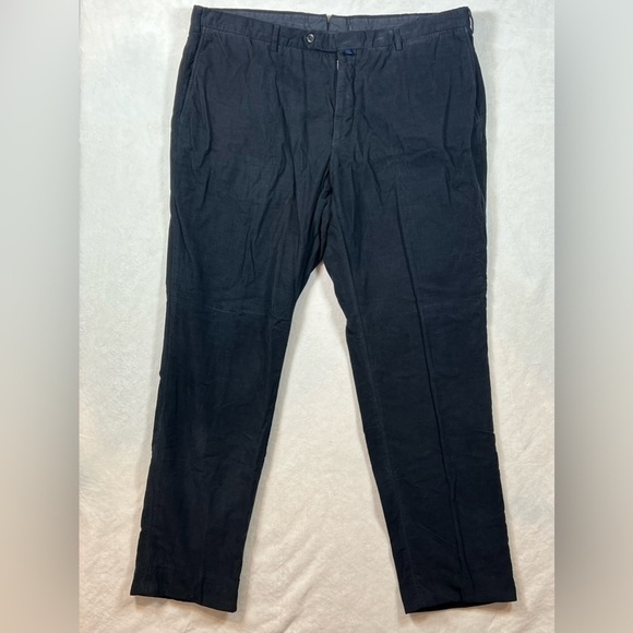 Incotex SLOWEAR 40W 32W Corduroy Super Soft Cotton Lux Black Pants Slacks - Picture 1 of 10